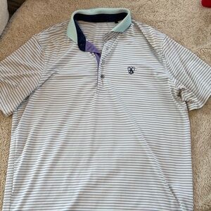 Striped Golf Polo Shirt